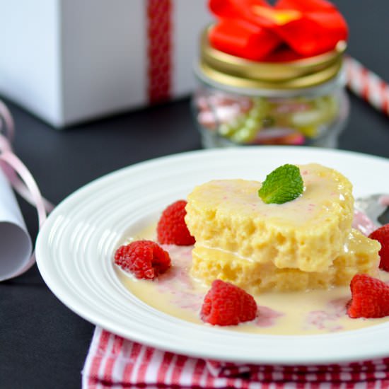 Tres Leches Cake Hearts - Recipe photo by ChefDeHome
