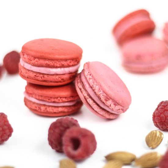 Raspberry Almond Macarons - Recipe photo by SouthernFATTY