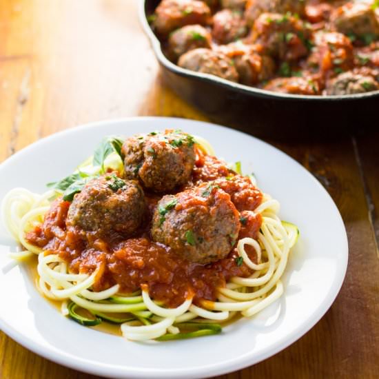 Grain Free Italian Meatballs - Recipe photo by awholenewtwist.com