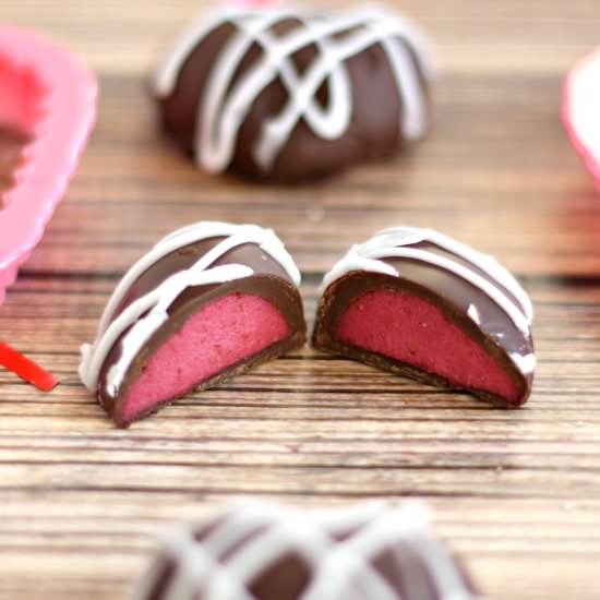 Chocolate Raspberry Cookie Truffles - Recipe photo by petiteallergytreats