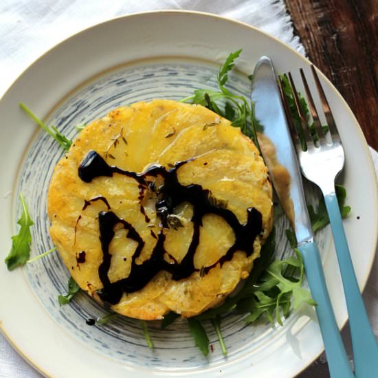 Potato Tartelette Tatin - Recipe photo by a lemon tree cafe