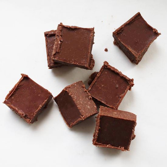 Chocolate and Cardamom Tahini Fudge - Recipe photo by Small Acorns
