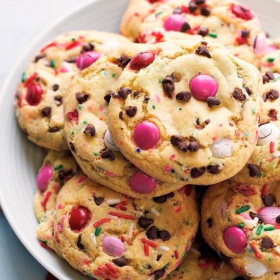 M&M Cake Batter Cookies - Recipe photo by littlespicejar