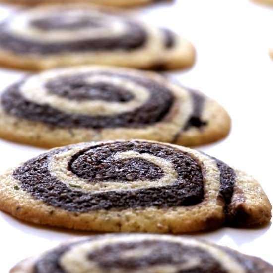 Cocoa Rosemary Hazelnut Pinwheels - Recipe photo by Tasty Joy