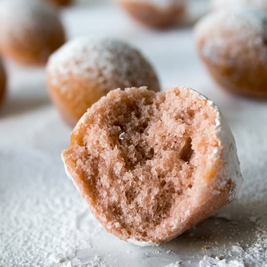 Valentine's Day Tea Doughnut Holes - Recipe photo by thevibrantpixel