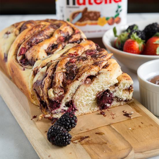Berry Nutella Swirl Bread - Recipe photo by the little epicurean