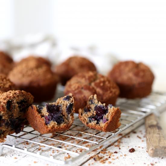 Blueberry, apple & buckwheat muffin - Recipe photo by swoonfood