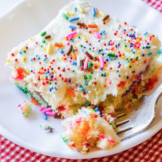 Funfetti Sheet Cake - Recipe photo by sallysbakingaddiction