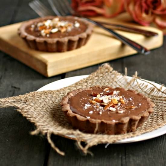 Chocolate PB Pretzel Tarts for Two - Recipe photo by Hungry Couple