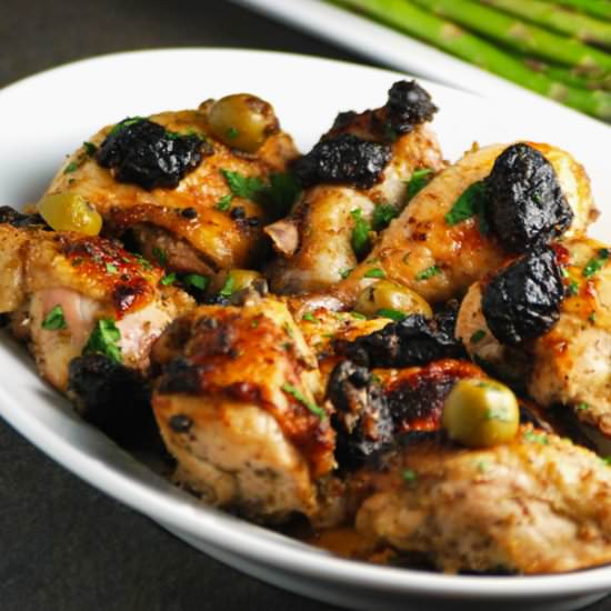 Paleo Chicken Marabella - Recipe photo by awholenewtwist.com