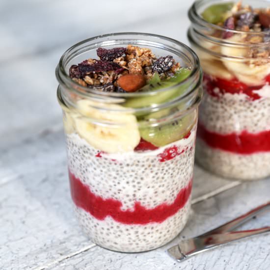 Layered Chia Bircher - Recipe photo by swoonfood