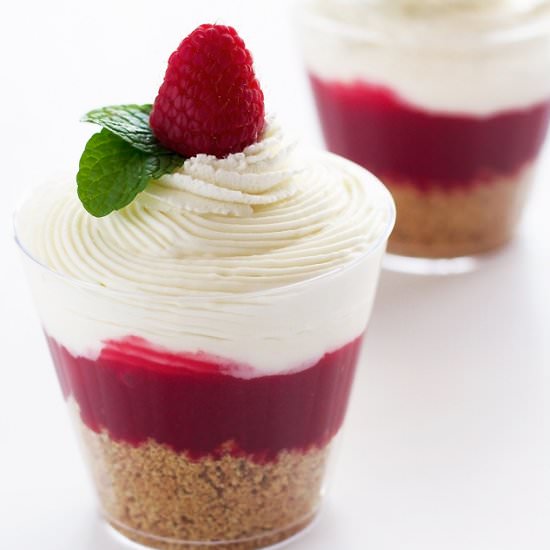 No Bake Cheesecake + Berry Sauce - Recipe photo by littlespicejar