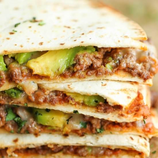 Cheesy Avocado Quesadillas - Recipe photo by damndelicious
