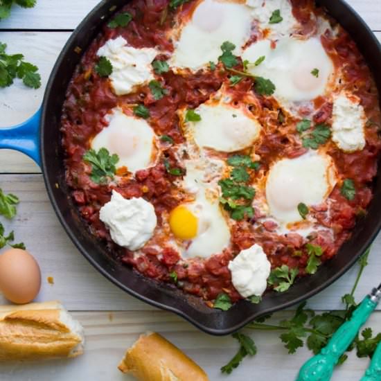 Puttanesca Shakshuka - Recipe photo by WhatJewWannaEat