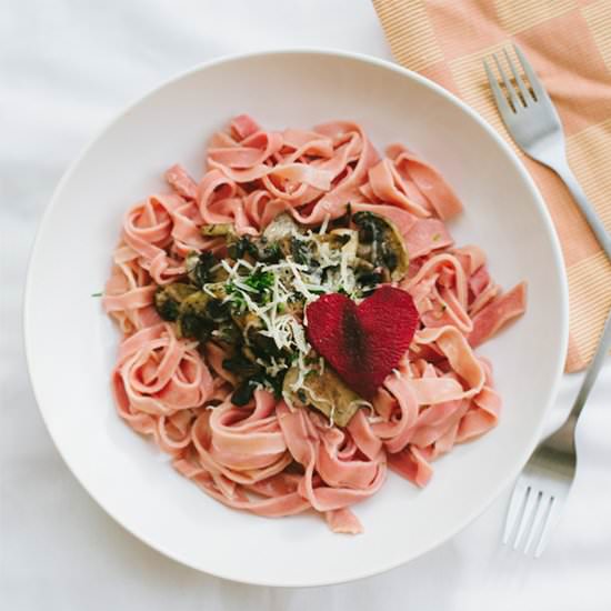 Pink Pasta - Recipe photo by kittenhood