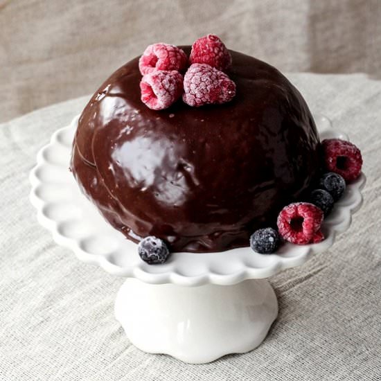 Raspberry and Chocolate Zuccotto - Recipe photo by bayaderka