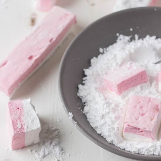 Blood Orange Coconut Marshmallows - Recipe photo by A Classic Twist
