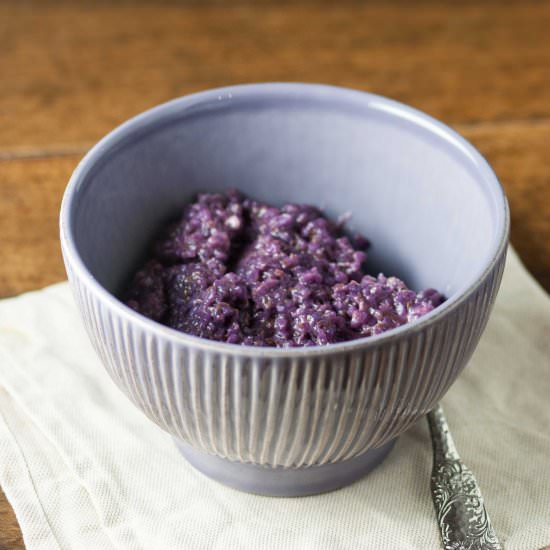 Risotto with violet carrots - Recipe photo by streghetta in cucina