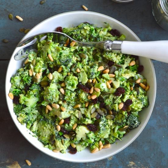 Broccoli Salad with Cashew Dressing - Recipe photo by Nyoutritious