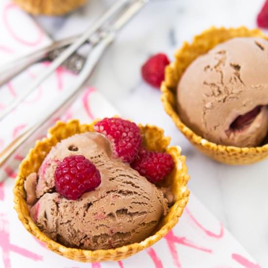Chocolate Raspberry Ice Cream - Recipe photo by sarahhearts