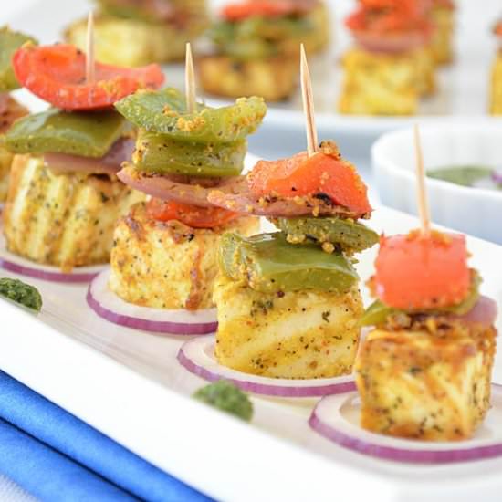 Paneer Tikka without Oven - Recipe photo by ruchiskitchen