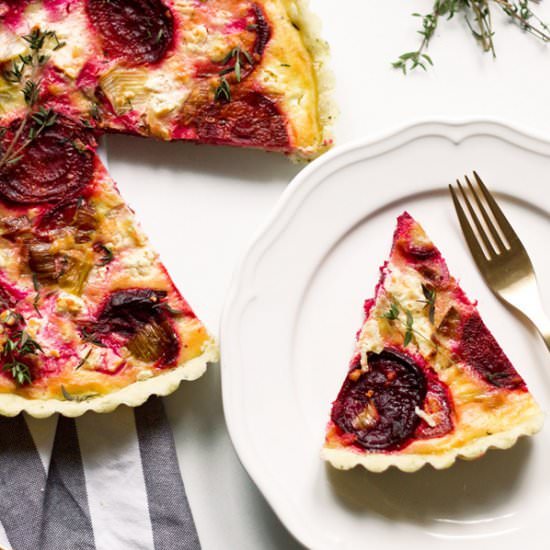 Beet and Feta Tart - Recipe photo by notyourstandard