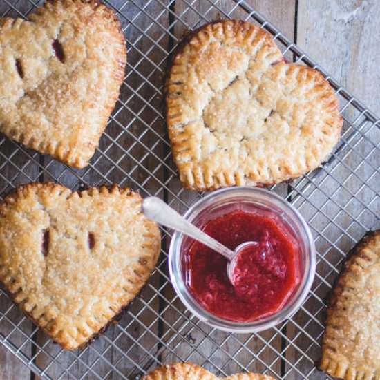 Strawberry Marzipan Hand Pies - Recipe photo by butterlustblog