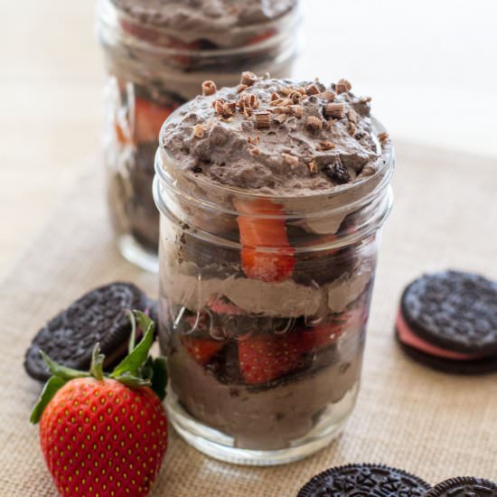 Dark Chocolate Brownie Trifle - Recipe photo by a latte food