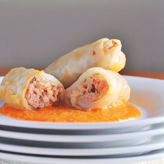 Cabbage Rolls with Tomato Sauce - Recipe photo by Sprinkles and Sauce