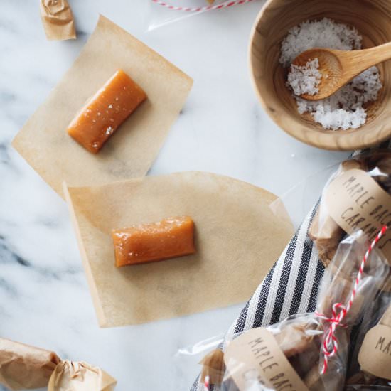 Maple Bacon Fat Caramels - Recipe photo by snixykitchen
