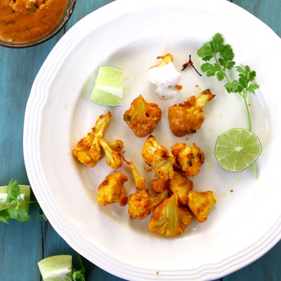 Baked Tandoori/Tikka Cauliflower - Recipe photo by Happy And Harried