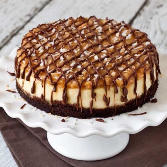 Samoa Cheesecake - Recipe photo by PressureCookingToday