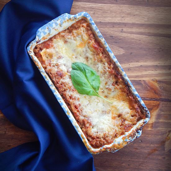 Lasagna for Two - Recipe photo by TwoDelicious