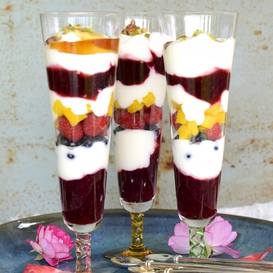 Yoghurt Berry Breakfast Parfait - Recipe photo by Bibbyskitchenat36