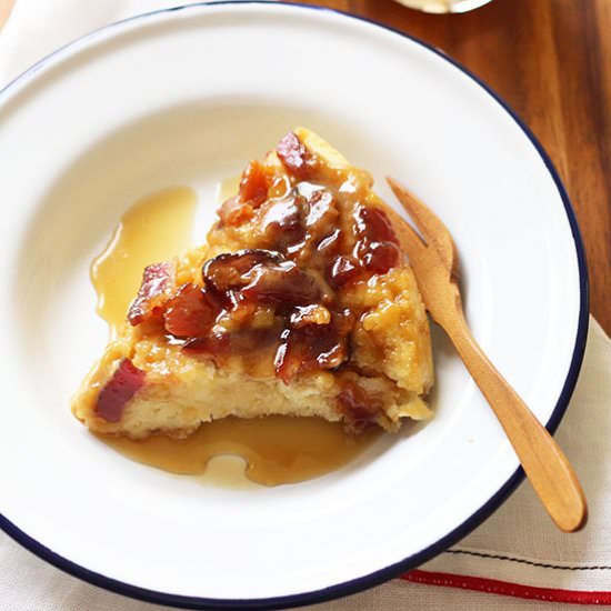 Maple-Pancetta Biscuit Bake - Recipe photo by Made In Our Kitchen