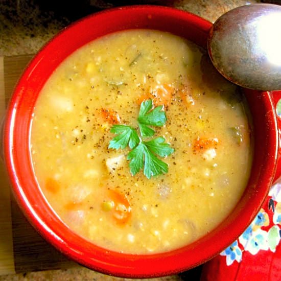 Scottish Red Lentil and Barley Soup - Recipe photo by christinascucina