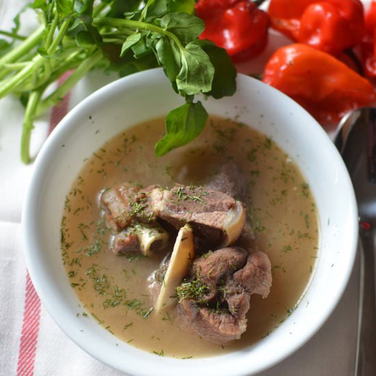 Goat Meat Soup - Recipe photo by Oya Come Chop