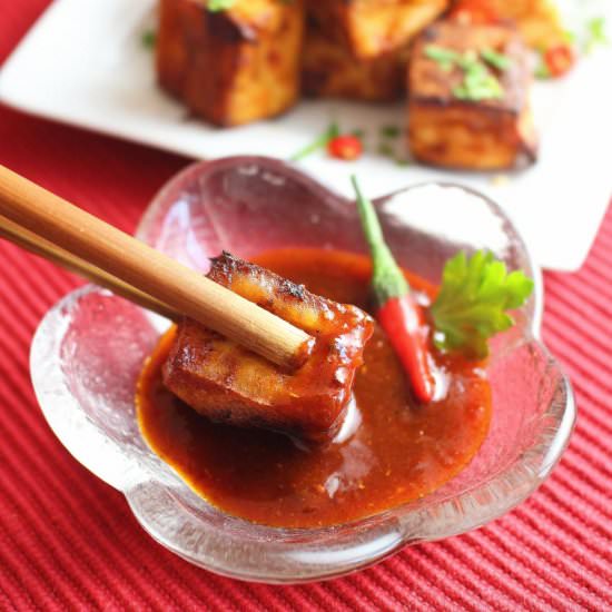 Mala Baked Tofu Bites - Recipe photo by PalatablePastime