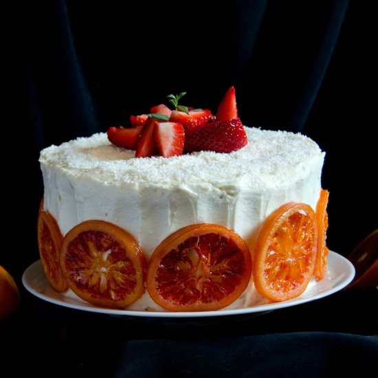 Strawberry Blood Orange Cake - Recipe photo by PastryWorkshop