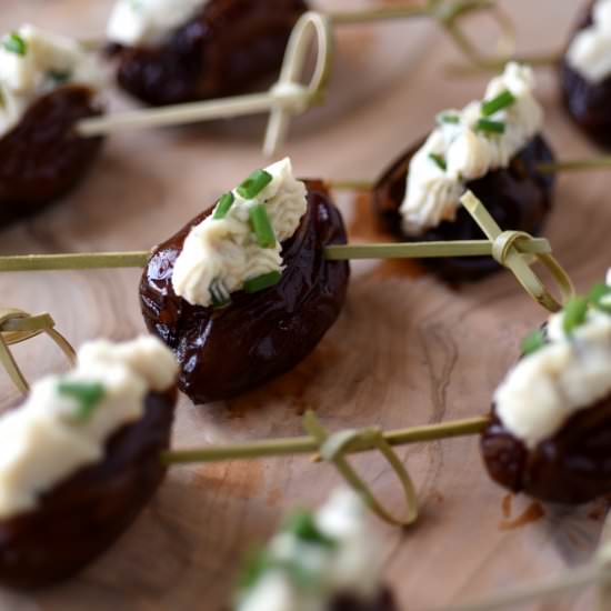 Balsamic Dates & Chive Cashew Cream - Recipe photo by gardenfreshfoodie