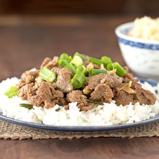 Mongolian Beef - Recipe photo by veggiesbycandlelight