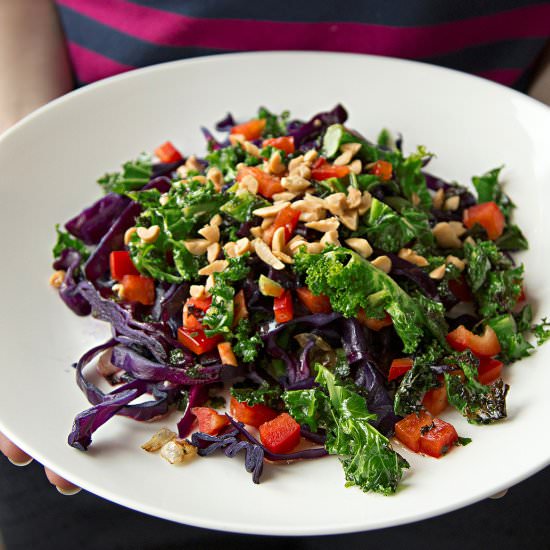 Colorful Crunchy Kale Salad - Recipe photo by lisaerik