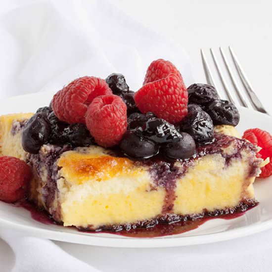 Berry Blintz Souffle - Recipe photo by The Merchant Baker