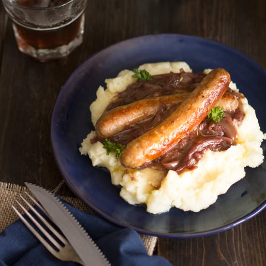 English Bangers & Mash - Recipe photo by allthatsjas