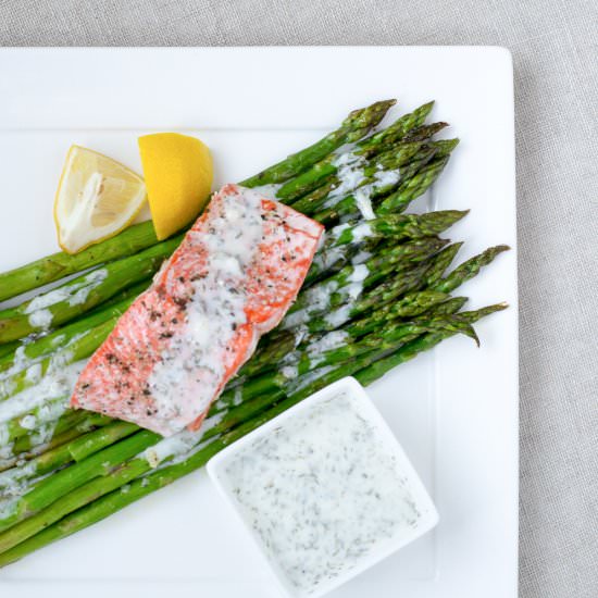 Roasted Salmon & Asparagus - Recipe photo by Mealime