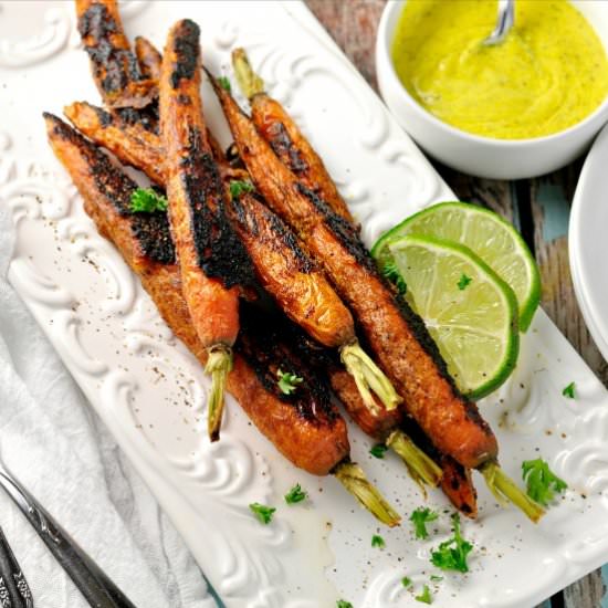 Vindaloo Curry Spiced Carrots - Recipe photo by loavesanddishes