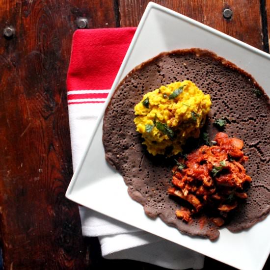 Ethiopian Injera, Chicken & Lentils - Recipe photo by caroflorence