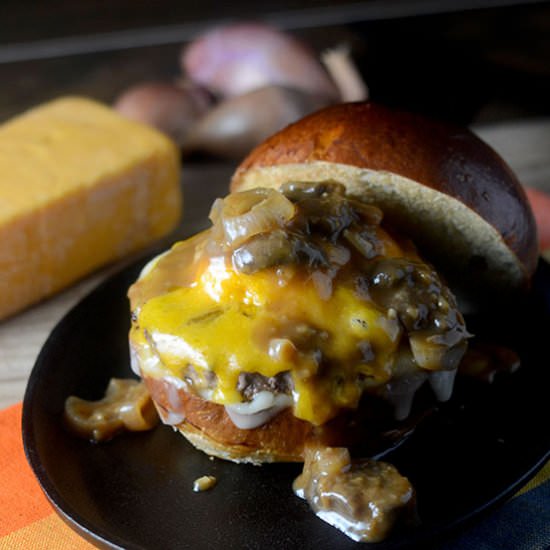 Mushroom Marsala Cheeseburger - Recipe photo by Feed Your Soul