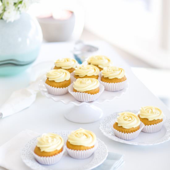 Luscious Lemon Cupcakes - Recipe photo by PrimalPalate