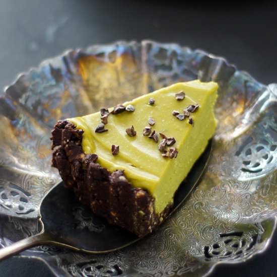 Raw Grasshopper Ice Cream Pie - Recipe photo by Audrey @ Unconventional Baker
